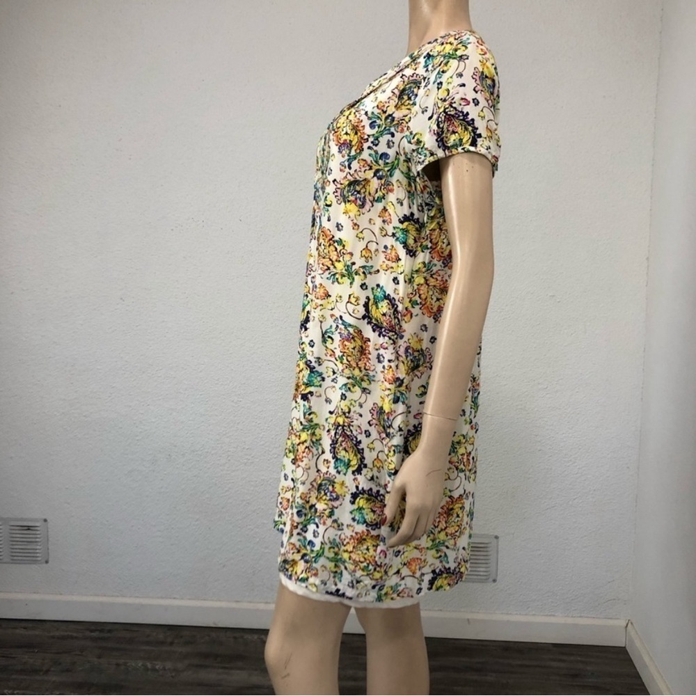 ANANY floral print shirt dress sleeveless V-neck